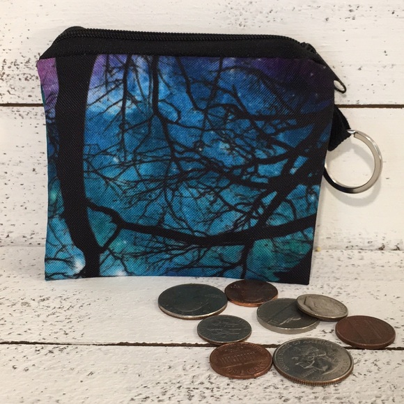 Midnight Spooky Forest Galaxy Coin Purse - Picture 3 of 6
